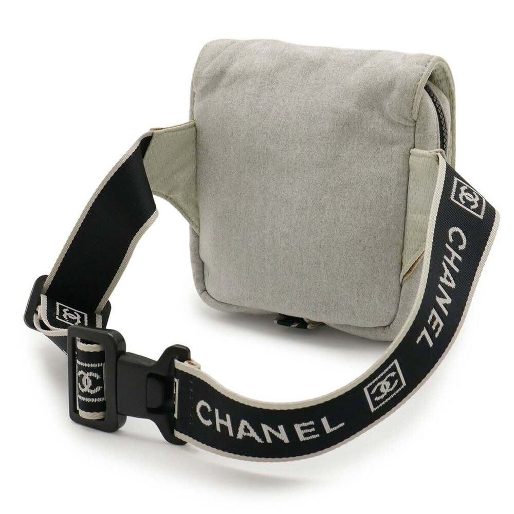 CHANEL Gray Logo Pouch - Picture 3 of 10